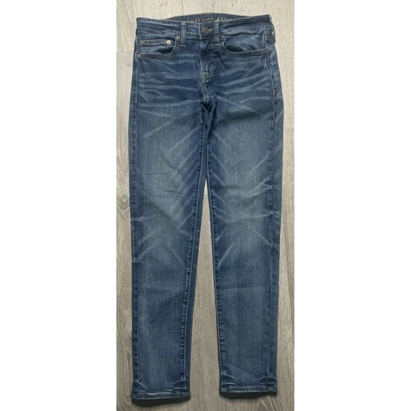 Women's American Eagle Next Level Flex Skinny Denim Jeans Medium Wash‎ 28x30 - Picture 1 of 10
